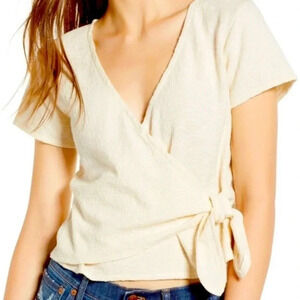 Madwell S, beige crop preowned cotton